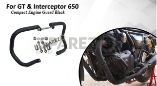 Fit For Royal Enfield GT and Interceptor 650 Compact Engine Guard Black